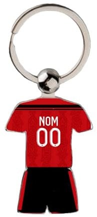 Porte Clés Football Rennes 2023 2024 Maillot Domicile Personnalisable avec Nom et Numéro