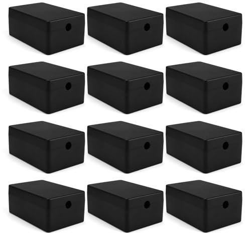 LNSYSNS 12 Stück Abzweigdose Klein, 60 x 40 x 25 mm Anschlussdose Kunststoffgehäuse, Maximal Verwendbare Drahtdurchmesser Beträgt 6 mm Elektronik Gehäuse, Abzweigdose für Kleinteile