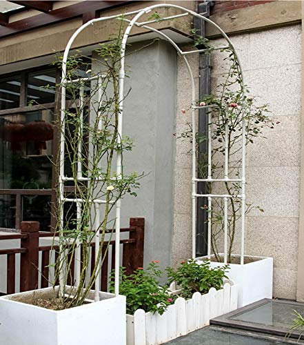 Gartenbogen aus Metall 2,4 m robuster Gartenbogen, Rosenbögen, Hochzeits-Pergola-Laubengitter, zum Klettern von Weinreben und Pflanzen, Hochzeiten, Party-Dekoration, Garten-Rasen-Hinterhof im Freien