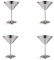 worien Ensemble de Verres à en Acier Inoxydable de 4 Verres à Cocktail en MéTal de 8 Oz, Incassables, Durables, Finition Polie Miroir