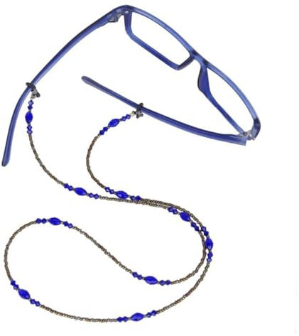 COLLBATH Brillenhalter Brillenkette brillen band Brillenbandhalter brillenbänder für brillenband brillenbügel perlen brillen kette Glaskette im böhmischen Stil Böhmen Brillengestell