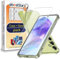 ebestStar - Cover per Samsung Galaxy A55 5G SM-A556B, Custodia Silicone Trasparente, Protezione TPU Antiurto, Bordi Rinforzati, Trasparente + Vetro Temperato
