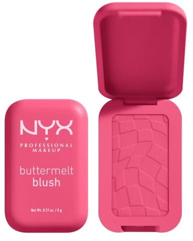 NYX PROFESSIONAL MAKEUP - Blush en Poudre, enrichi en beurre de mangue, beurre d'amande & beure de karité - Texture Fondante - Formule Vegan - Buttermelt Blush, Teinte : Getting Butta