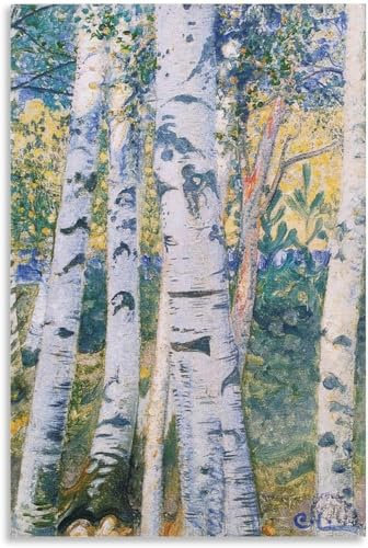 LVTFCO Birken, 1910 von Carl Larsson Poster und Drucke Carl Larsson Wandkunst Carl Larsson Gemälde Leinwand für Wohnkultur Bild 40x60cmx1 Kein Rahmen