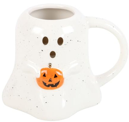 Something Different Wholesale Spooky Ghost Mug: Adorable Halloween Design - Ideal for Halloween Enthusiasts - Versatile Use for Hot Beverages