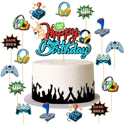 17Stk Video Game Birthday Party Kuchen Dekorationen, Game Board Kuchen Dekorationen, Tour Kuchen Dekorationen, Video Game Controller Cupcake Dekorationaen, Jungen Kuchen Kinder Geburtstag Spiel Thema