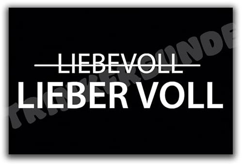50x LIEBE(R) VOLL Malle Sticker - Mallorca Party Accessoires - Lustige Aufkleber für Festival, Oktoberfest, Agrar Sauf