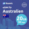 Roamic eSIM Australien für Reisende - eSIM für Australien - Mobiles Datenvolumen in 5G/4G und Hochgeschwindigkeitsverbindung (20GB - 30 Tage)