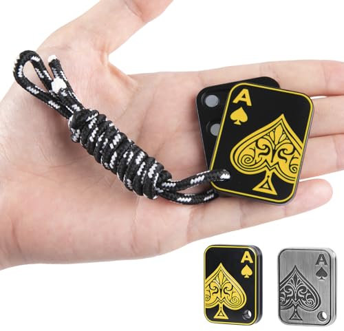 ITOKEY Fidget Toys - Adults Metal Slider, Poker Magnet Fidgets with Paracord Rope, Discreet Desk Toys for Anxiety and Stress, ADHD Men Women