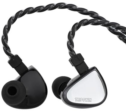 Linsoul Tripowin x 0DiBi: Vivace in Ear Monitor, 10mm Titanium Diaphragm Dynamic Driver IEM, HiFi Wired Earbuds Earphone, Gaming Earbuds with 2Pin Detachable Cable for Musicians Audio Enthusiasts