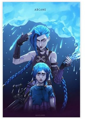 HACERR Poster su tela, motivo: Arcane (2021), serie TV per camera da letto, decorazione per ufficio, camera da letto, regalo, 30 x 45 cm