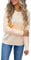 HEYPORK Damen Herbst Winter Warm Bequem Pullover Casual Mode Strickjacke Strickpullover Frauen Bedruckte Blume Pullover Shirt(Aprikose, M)