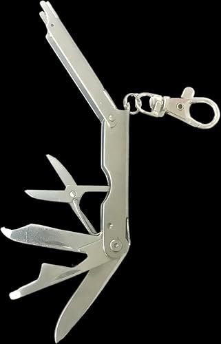 Multitool Mini Key Tool 6 in 1 Taschenmesser Schlüsselanhänger Edelstahl