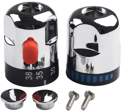 Laroal Une Paire de robinets mélangeurs thermostatiques Chauds et froids Pièces Poignée de Commande de vanne de Douche Robinets mélangeurs de Douche Poignée de vanne de Robinet Bouton de Commande