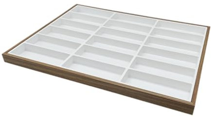 MagiDeal Organizzatore da sole Organizzatore vassoio vassoio porta da oculare Spazio occhiali da esposizione per vetrine Dresser Home Shop, Interiore Bianco