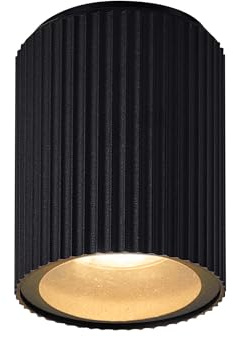 Nordlux Kyklop Ripple Deckenleuchte Schwarz – Moderne Außenbeleuchtung mit GU10 Fassung, IP54 Schutz, Dimmbar, 5 Jahre Garantie​