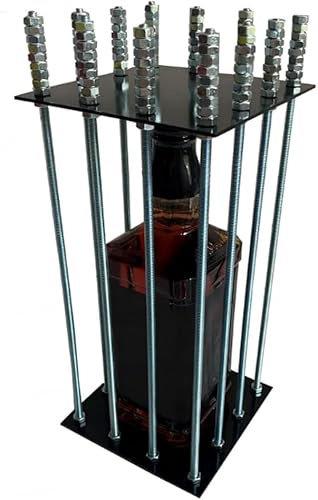 Capability - Alcohol Cage | Flaschenkäfig | Schnapsspender Alkohol Versteck – Alkohol Geschenke für Männer| Flaschenhalter Schnaps | Geschenk | Geburstag | Weihnachten |Vorhängeschlösser