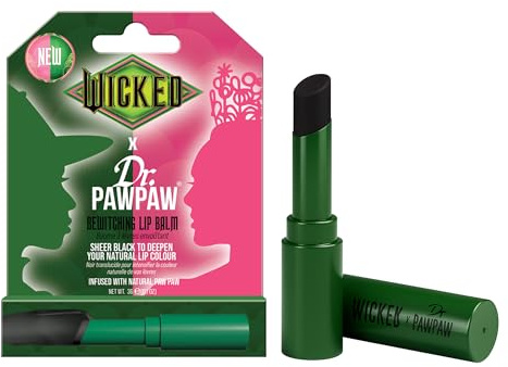 Dr.PAWPAW x WICKED Sheer Black Pawpaw Lip Balm 3g, Hydrating and Nourishing Lip Care with Magical Finish, Moisturizing Lip Balm