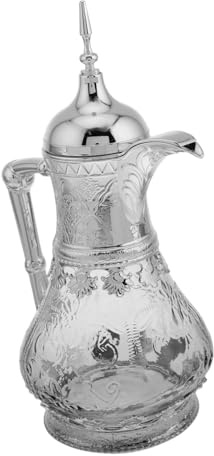 Gatuida Pichet Verre Style Arabe Capacité Importante Résistant Chaud Froid pour Jus Thé Café Boissons Fraîches et Réfrigérateur