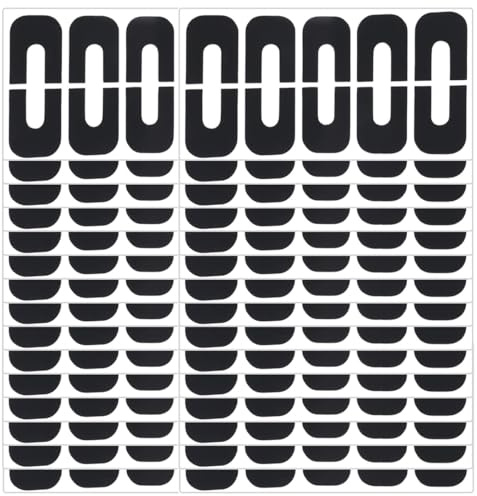 LAKPYN 100 Piezas Cintas desechables para uñas, en forma de U, adhesivo protector de esmalte de uñas, plantilla protectora de esmalte de uñas, negro