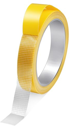 Grevosea Double Sided Fabric Tape, Heavy Duty Clear Tape with Strong Adhesion High Adhesive Removable Residue-Free Fabric Tapes for Hem Fashion Carpet Curtains 0.59in x 33FT