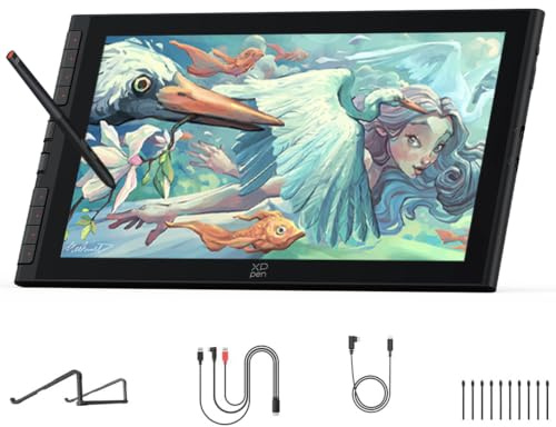 XPPen Artist 16 3rd Drawing Tablet with Screen, 15.4 Pen Display with X4 Smart Chip Stylus,16K Pressure Sensitivity, Dual Dial & 8 Shortcut Keys, for Windows/Mac/Android, Requires Computer Connection
