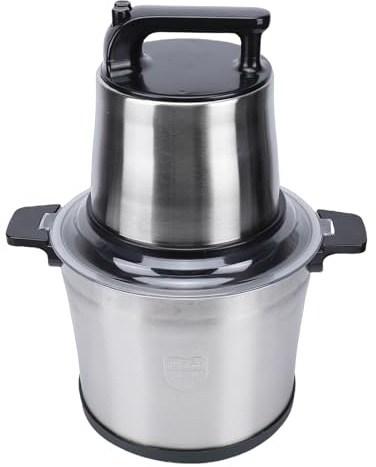 Luocute Hachoir à Viande 1800 W, Robot Culinaire en Acier Inoxydable SUS304 avec Bol de 10 L et Modes à Double Vitesse, pour Mélangeur de Cuisine à Usage Commercial à Domicile (Prise UE 220V)