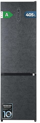 Cecotec Kühlschrank Bolero CoolMarket Combi 405 WL Elite Onyx Stone A | 405 L, Höhe 199 cm, Breite 59,2 cm, Energieklasse A, Total No Frost, Inverter Plus, Fresh Flex mit 3 Temperaturstufen