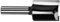 Bosch 2609256613 DIY Nutfräser zweischneidig, HartMetall,°8 mm, 8 mm (1)