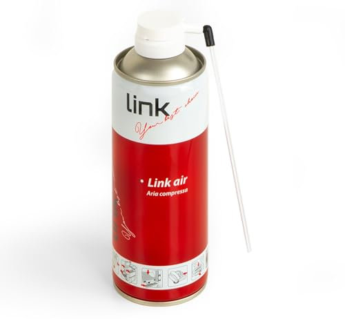 LINK SP30 Bomboletta Air. Spray Aria compressa per la Pulizia di Tastiere, Computer ed Accessori (Il Piu' Venduto, Prodotti per LA Pulizia)