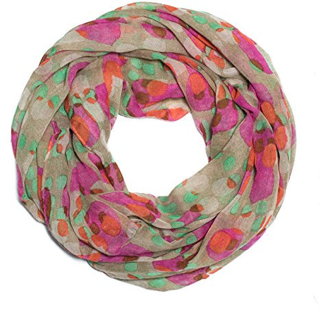 Kandharis Weicher Sommer Frühling Loopschal Tupfen Blumen Dots Eulen Sternen Muster-Mix über 30 Modelle Neu T6-Beige