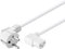 goobay 96043 Kaltgerätekabel 1,5m / 90 Grad C13 Kaltgerätebuchse & Schutzkontaktstecker / Universelles PC Monitor PC Stromkabel C13 Winkelstecker Netzkabel / Weiß / 1,5m