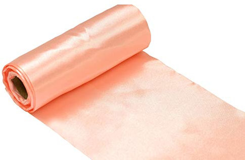 Creativery 9m Rolle Satinband 30cm (apricot 714) // Tischläufer Satin Band Stoff Gewebe Tischband Deko