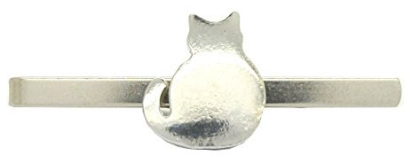 Pince à Cravate Chat Assis - Fait à la Main en Etain - Fabrication Française