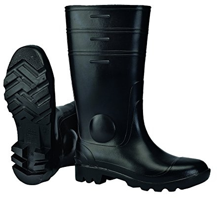 Spirale Unisex-Erwachsene Gorex Sicherheits-Gummistiefel, Schwarz Schwarz 11