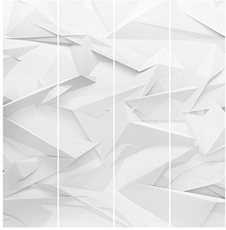 Bilderwelten Schiebegardinen Abstrakte 3D Optik, 4 Flächenvorhänge Wandhalterung 4X 250x60cm