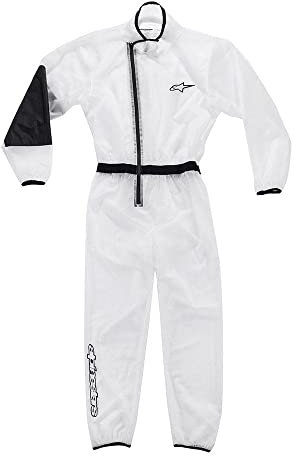 Alpinestars Kart Rain Suit, Regenkombi, Regenbekleidung Kart Herren, Regenanzug für Kartfahren, Langlebiges Wasserdichtes Polyester, Reißverschluss mit Klettverschluss und Stiche Laminierte, L