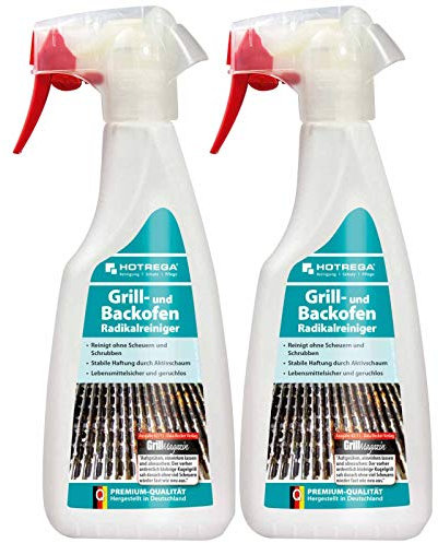 HOTREGA Grill und Backofen Radikalreiniger 500 ml, Grillreiniger, Rostreiniger, Ofenreiniger, Mengen:2