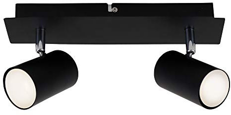 BRILONER - Deckenlampe schwenkbar, GU10 Fassung, max. 40 Watt, Deckenleuchte, Lampe, Wohnzimmerlampe, Schlafzimmerlampe, Küchenlampe, Deckenstrahler, Deckenbeleuchtung, 29x8x12,3 cm, Schwarz