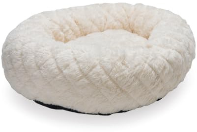 Beeztees Levisa, Katzenbett, Plüsch, beige, 43x43x13 cm