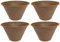 B2S BACK2SEASON 4 x Pflanzenkübel Rost Eisen Übertopf Eisenschale Blumentopf Deko Garten Pflanztopf Pflanzkasten Topf braun Vintage Antik D=15,5cm H=10cm 4er-Set