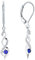 JO WISDOM Damen hängende ohrringe Unendlichkeit infinity silber 925 mit 3A Zirkonia Kristall September Geburtsstein Saphirfarbe,Schmuck für Frauen