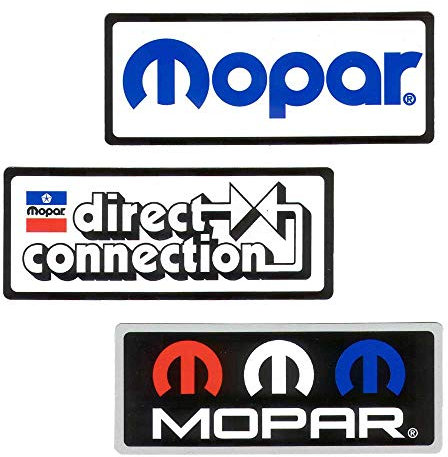 Mopar Vinyl Stickers Direct Connection, Mopar RWB Logo, 2002-Current Logo 3 Piece Sticker Set