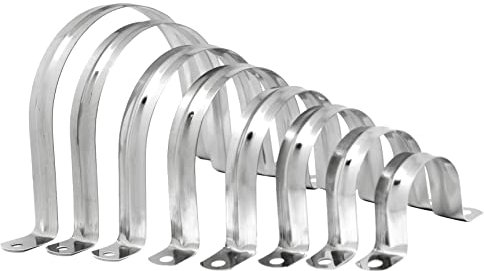 PRIOstahl Rohrschellen Befestigungsschellen zur Rohrbefestigung Kabelführung U-Rohrschelle Rohr Bügelschelle Schelle Schlauchschellen Halbschale Edelstahl V2A Rohrklemme Größe: 25x25mm 2 Stück