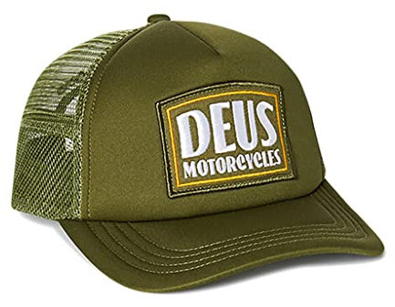 Deus Ex Machina Crimson Trucker Cap mit grünem Visier, olive