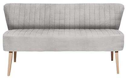 Froschkönig24 Marcel Sitzbank 3-Sitzer 182x69 cm Silber, Füße:hell