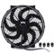 KIMISS Ventilateur de Radiateur électrique 14 Pouces, Kit de Montage de Ventilateur de Refroidissement de Radiateur électrique Universel 12V 90W Ventilateur de Radiateur Push-Pull Mince