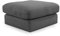 CAVADORE XXL-Hocker Fiona / Mega Beistellhocker mit weicher Polsterung / Quadratisch / 97 x 90 x 97 / Cordstoff Anthrazit