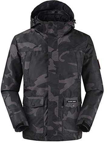 Saeohnssty Outdoor-Herren-Snowboard-Jacken und -Hose, Tarnmuster, wasserdicht, winddicht, Snowboard-Jacken und -Hose, Skifahren-Set, Farbe: 15, XXL
