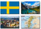 Kühlschrankmagnete, Schweden-Flagge, Schweden-Flagge, 4 Stück